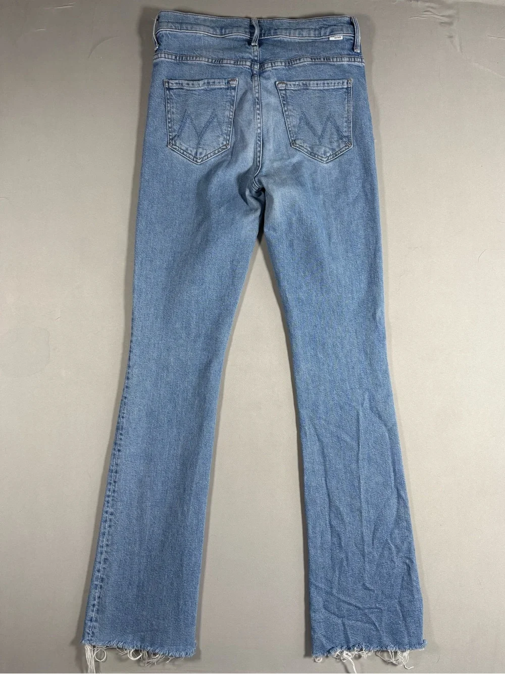 Mother Denim The Insider Sneak Fray Denim Jeans High Rise Straight Leg Size 28 - Picture 11 of 12